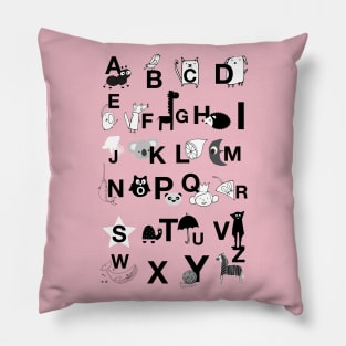 ABC Pink Pillow