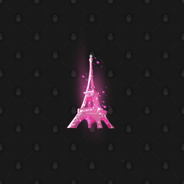 Eiffel Tower Pink October by Le petit fennec