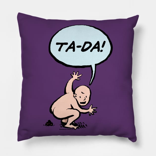 Baby "Ta Da!" Pillow by ShannonWheeler