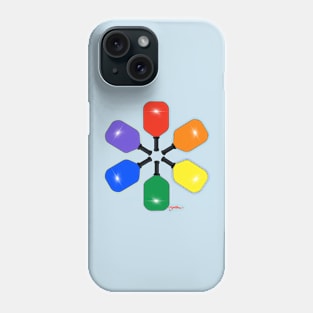 Rainbow Paddles (crest + back) Phone Case