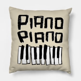 Piano Piano with Piano Keys Pillow