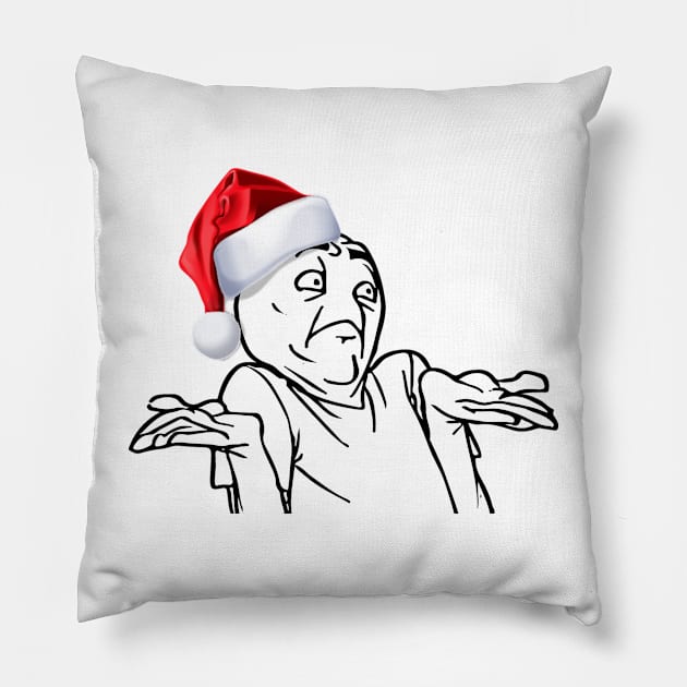 Happy holidays troll face Pillow by MoondesignA