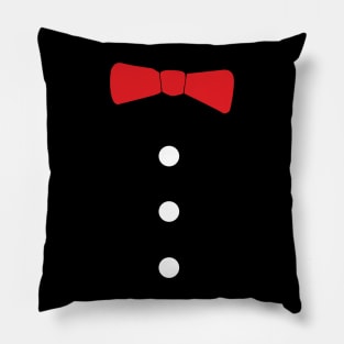 bow tie and buttons on a shirt Pillow