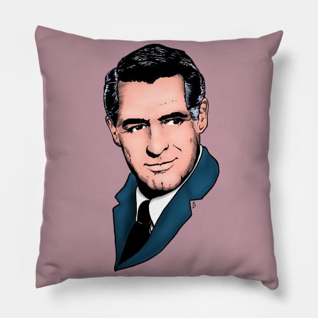 Cary Grant Pillow by Indigenous Bert