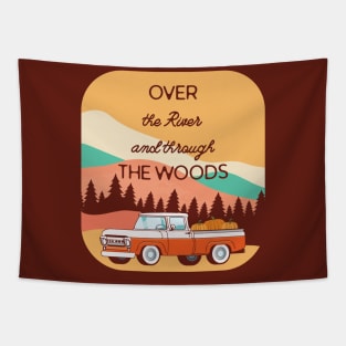 Over the River and Through the Woods Tapestry