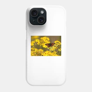 Tortoiseshell butterfly spreading its wings Phone Case