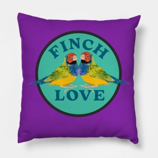 Finch Bird Love Pillow