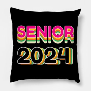 senior 2024 vintage retro style class of 2024  graduation  gift for her Pillow