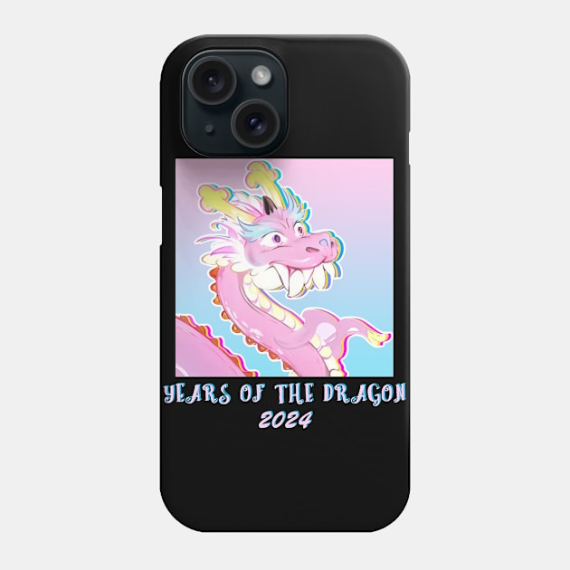 Golden Years of the Dragon 2024 Phone Case by LycheeDesign