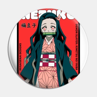 Nezuko Kamado: Anime Comic Cover Style IKIGAISEKAI Pin