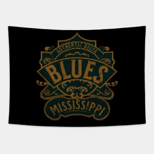 Mississippi delta blues vintage distressed badge retro Tapestry