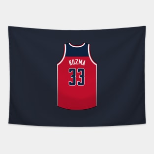 Kyle Kuzma Washington Jersey Qiangy Tapestry