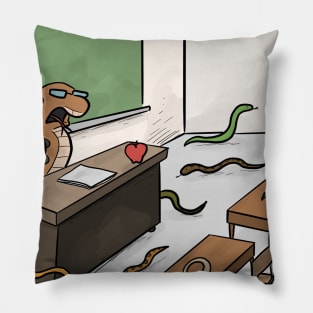 Slithering Student Snakes Pillow