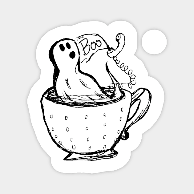 Boo Tea Call Magnet by MetaCynth