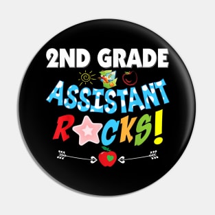 2nd Grade Assistant Rocks Second Teacher Back To School Pin