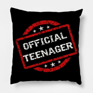 Official Teenager T-Shirt 13th Birthday Gift for Boys Girls Pillow