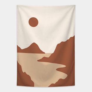 Beach organic sunset minimal Tapestry