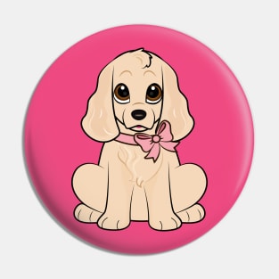 Cute Cocker Spaniel Puppy Pin