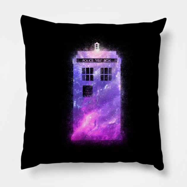 Tardis Galaxy Pillow by idkartist