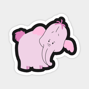 A Shy Elephant Magnet