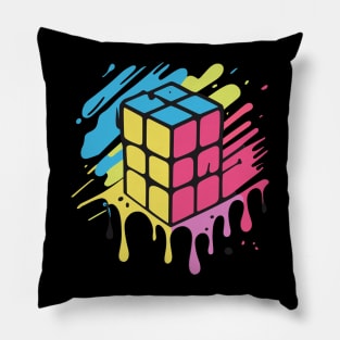 Melting Rubiks Cube Pillow