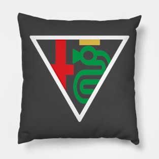 Minimal triangular logo of an Italian carmaker Pillow