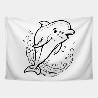 I Love Dolphins Tapestry