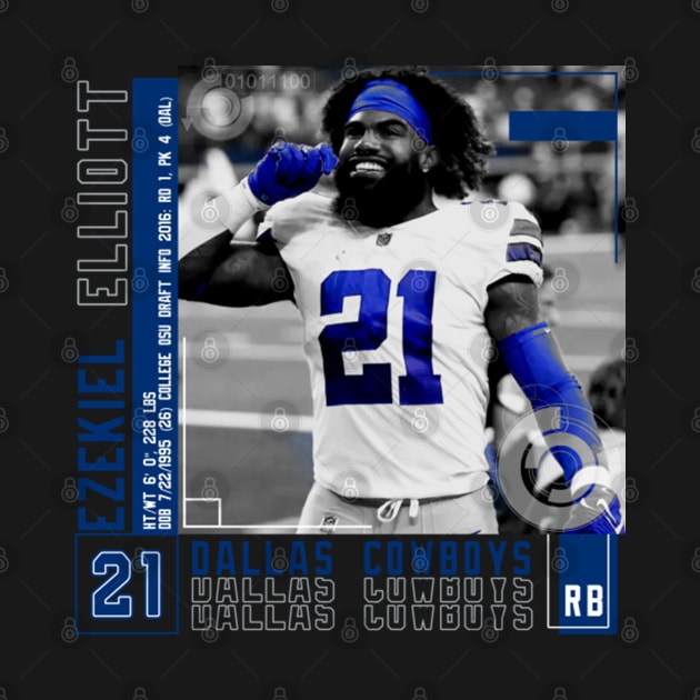 Ezekiel Elliott Paper Poster by art.Hamdan