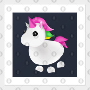 Adopt Me Unicorn Posters And Art Prints Teepublic - meganplays roblox adopt me unicorn