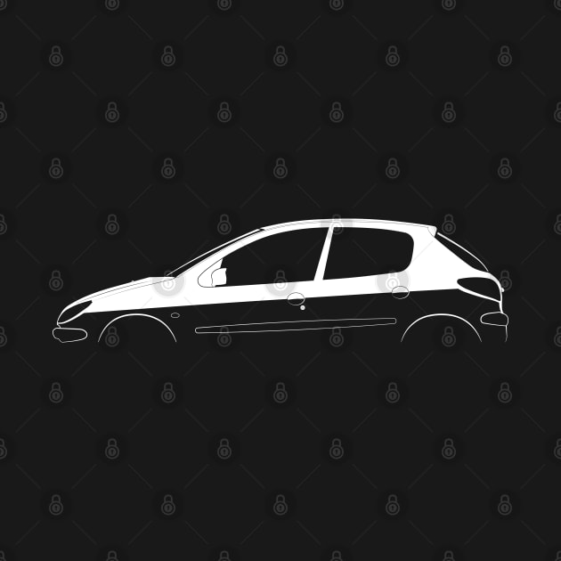 Peugeot 206 Silhouette by Car-Silhouettes