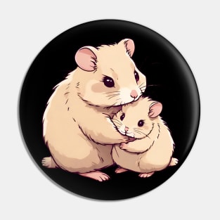 Hamster, Mom and Baby, Mothers Day Pin