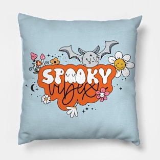 Spooky Vibes // Cute Boho Halloween Vintage Pillow