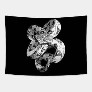 This snake has a skin full of skulls Tapestry