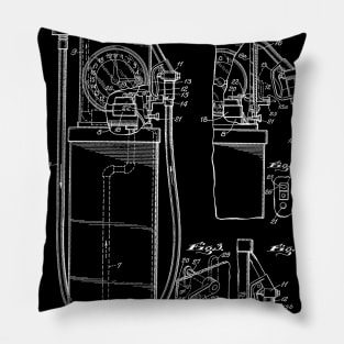 liquid delivery apparatus Vintage Patent Hand Drawing Pillow