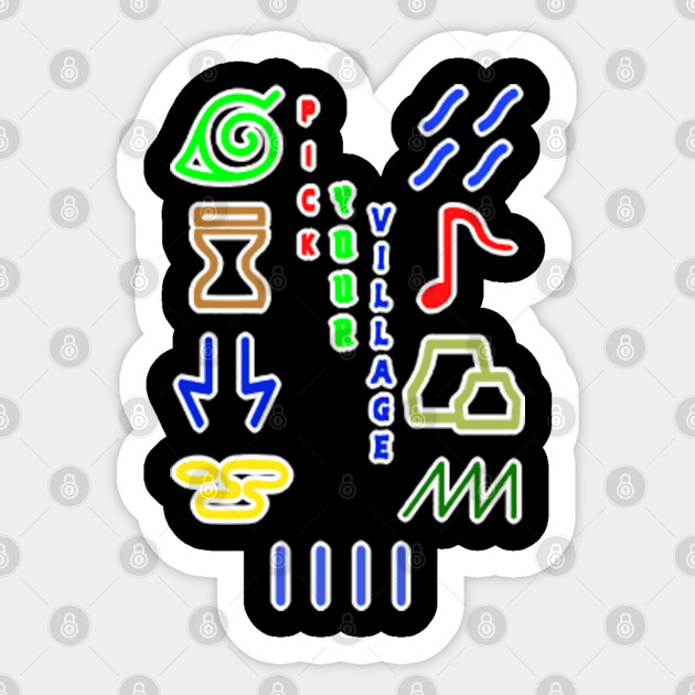 Choose Your Village Naruto Villages Naruto Villages Sticker