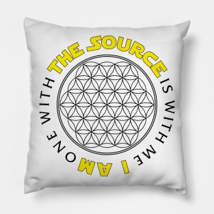 The Source is with me (Flower of life) - light colors Pillow