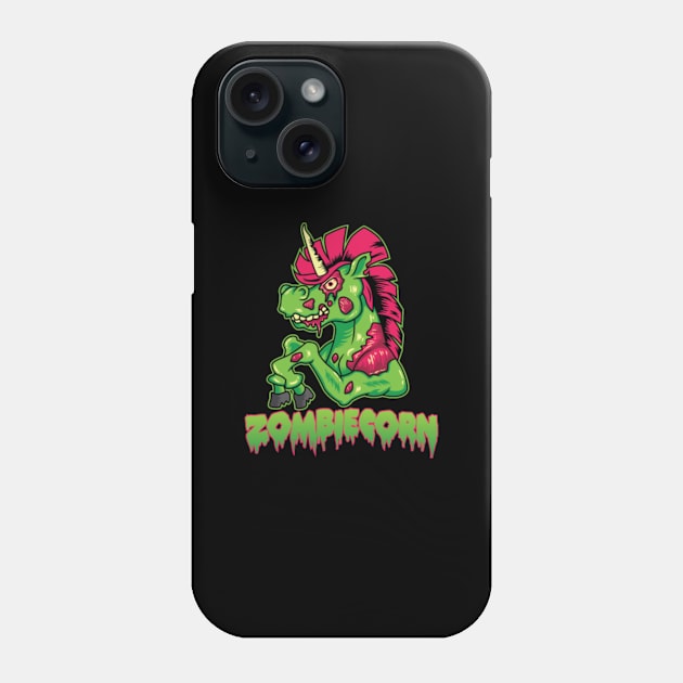 Unicorn Zombie Zombiecorn Halloween Costume Gift Phone Case by Nulian Sanchez