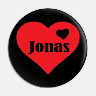 Personalized Name Jonas I Love Jonas Pin