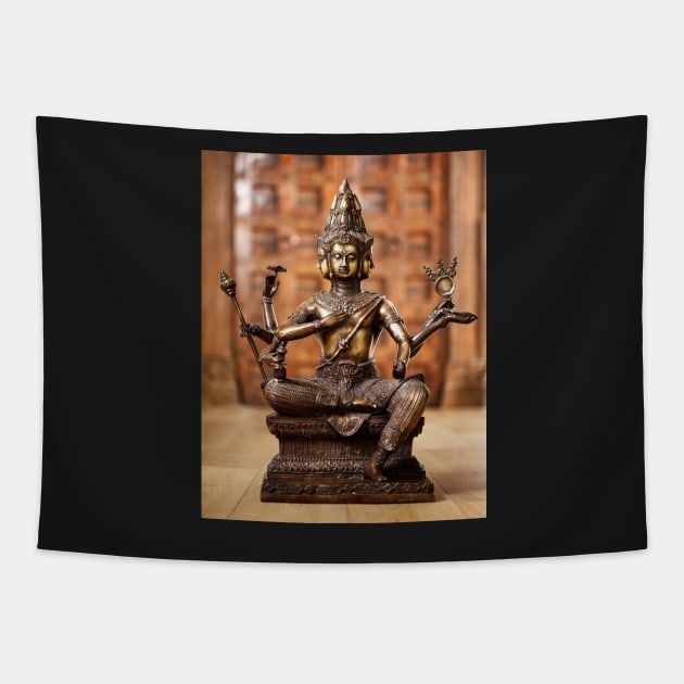 Shiva god statuette Tapestry by naturalis