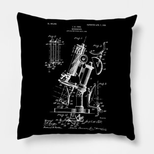 Microscope Patent Print Microscope Art Print / Microscope Patent Illustration Pillow