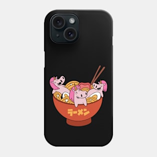 Unicorns In Ramen Bowl Eating Ramen Phone Case