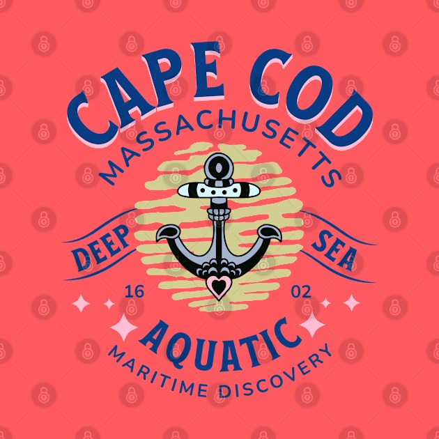 Cape Cod, Massachusetts Deep Sea Aquatic Maritime Discovery 1602 by Blended Designs