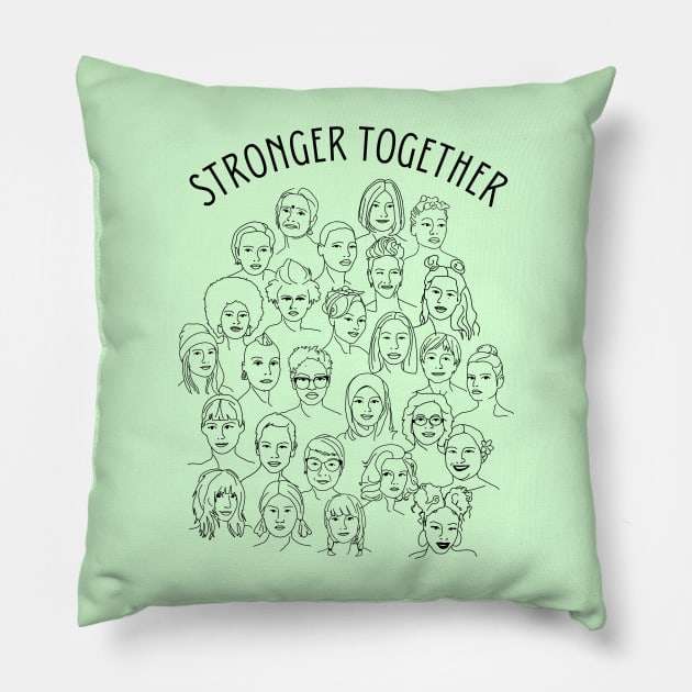 Stronger Together Pillow by Slightly Unhinged