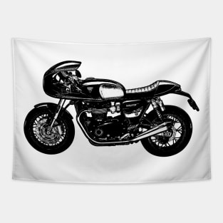 Thruxton TFC Cafe Racer Sketch Art Tapestry