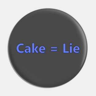 Cake Lie Funny Game Design Pin