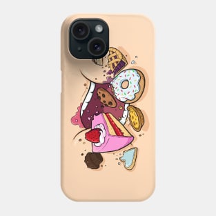 Bakery Glutton Facemask (light skin) Phone Case