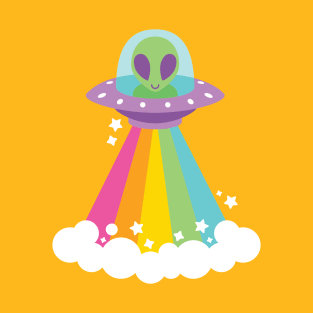 Rainbow Alien Time T-Shirt