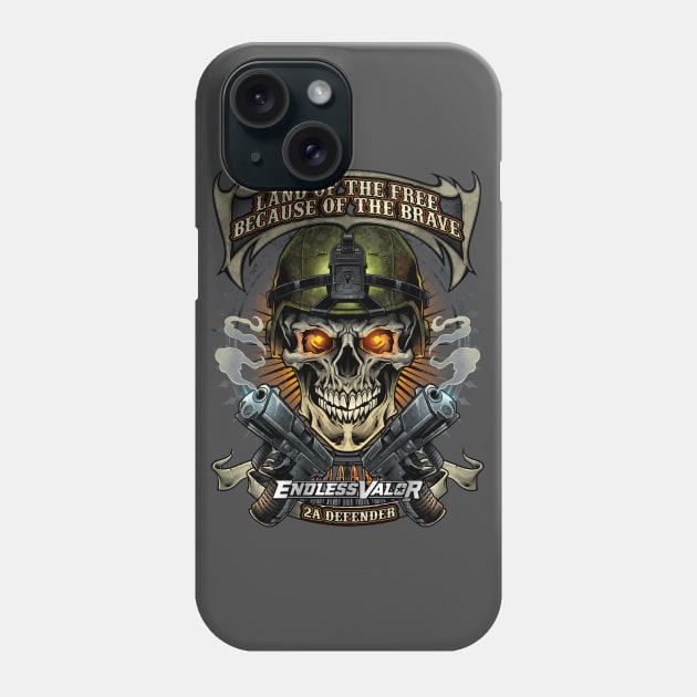 Skull Soldier and Guns Phone Case by FlylandDesigns
