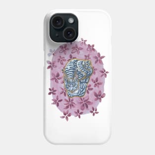 Grey Tabby Cat Snail Phone Case