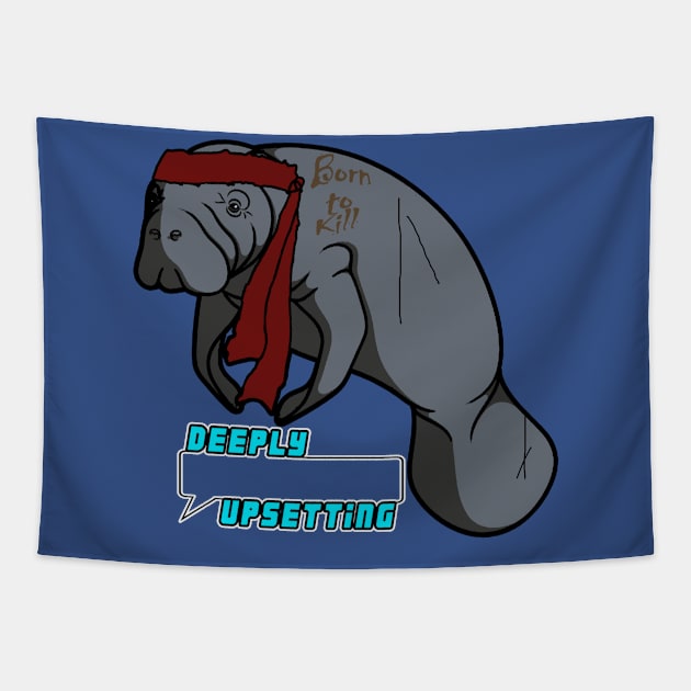 Manatee Mercenary Tapestry by Geeks Under the Influence 